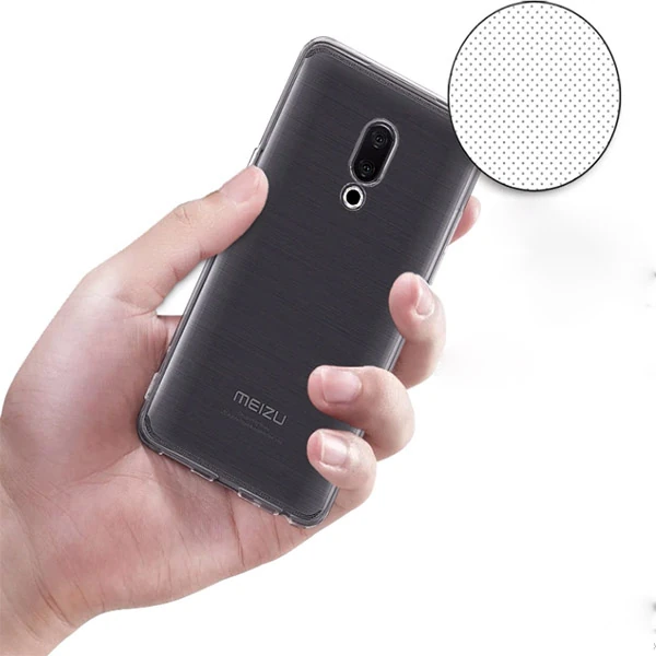 Meizu 16 Plus Kamera Korumalı Ultra Koruma Silikon Kılıf-(5775) - Şeffaf 2