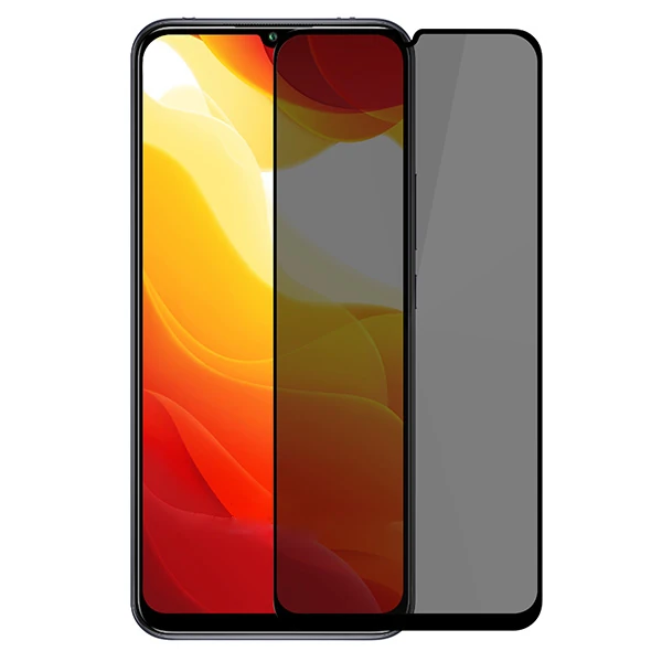 Xiaomi Mi 10 Lite 3D Full Privacy Gizlilik Tempered Cam Ekran Koruyucu-(5775) - Siyah