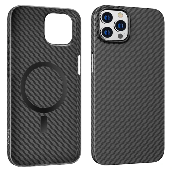 Hoco iPhone 14 Pro 6.1 Kılıf Manyetik Magsafeli Darbe Emici Telefon Kılıfı-(5775) - Kırmızı