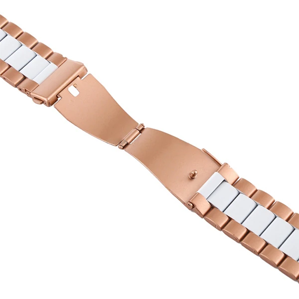22MM Gear S3 Watch 4 -GT2 GT2E 46MM KayışKordon Seramik Paslanmaz Çelik-(5775) - Siyah-Gold