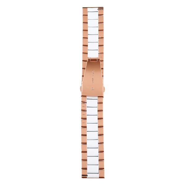 22MM Gear S3 Watch 4 -GT2 GT2E 46MM KayışKordon Seramik Paslanmaz Çelik-(5775) - Siyah-Gold