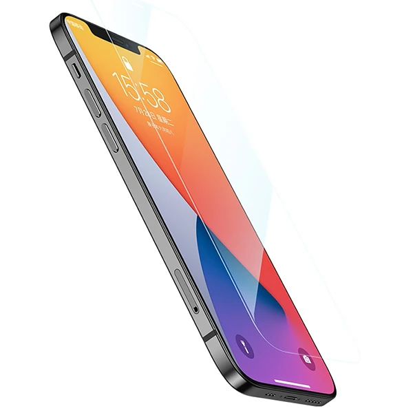 ALLY iPhone 12-İPhone 12 Pro 6.1 Tempered Cam Ekran Koruyucu-(5775) - Şeffaf 2
