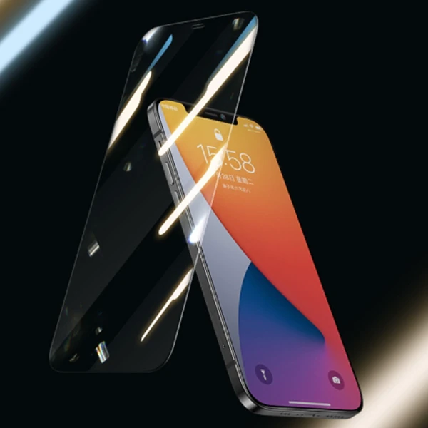 ALLY iPhone 12-İPhone 12 Pro 6.1 Tempered Cam Ekran Koruyucu-(5775) - Şeffaf 2