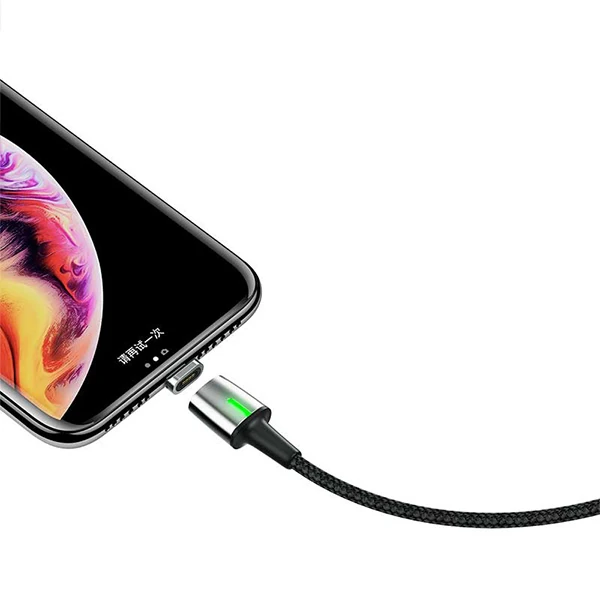 Baseus Zinc Magnetic Usb Kablo Şarj İPhone 14-13-12-11 1Metre-(5775) - Siyah