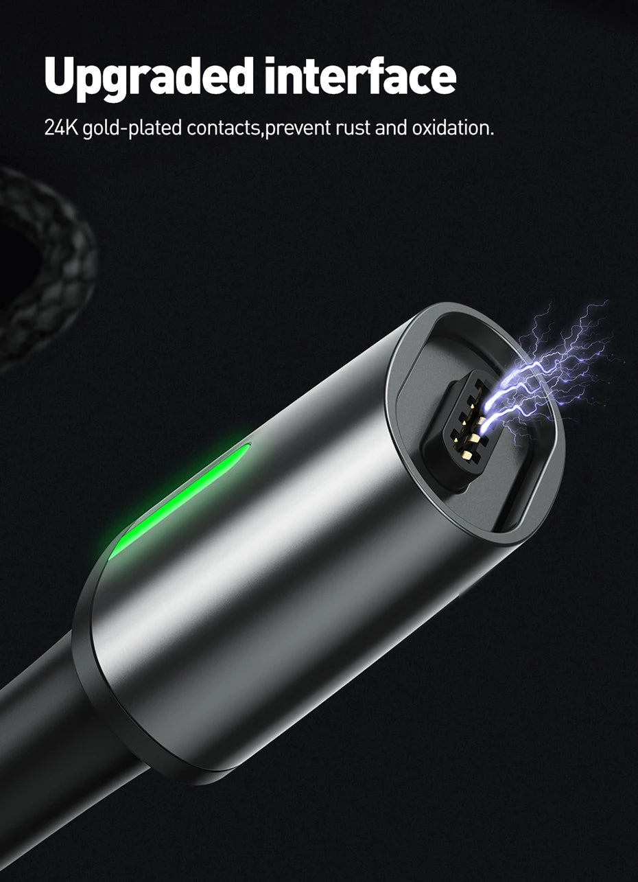 Baseus Zinc Magnetic Usb Kablo Şarj İPhone 14-13-12-11 1Metre-(5775) - Siyah