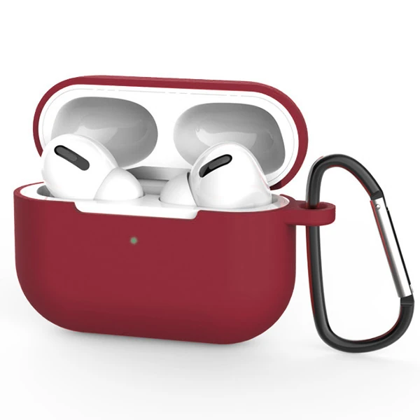 Ally Apple Airpods Pro İnce Slim Silikon Kılıf+Anahtarlık-(5775) - Açık Pembe