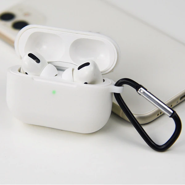 Ally Apple Airpods Pro İnce Slim Silikon Kılıf+Anahtarlık-(5775) - Bordo
