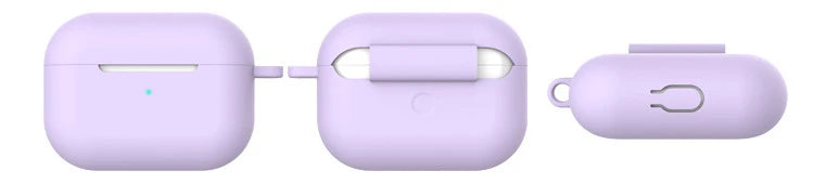 Ally Apple Airpods Pro İnce Slim Silikon Kılıf+Anahtarlık-(5775) - Açık Pembe