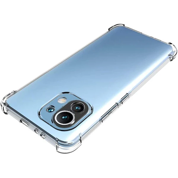 Xiaomi Mi 11 Kamera Korumalı Shockproof Darbe Emici Silikon Kılıf-(5775) - Şeffaf 2