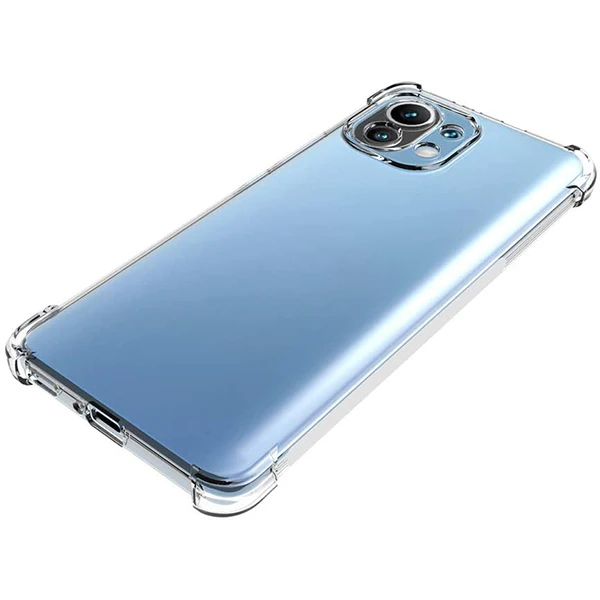 Xiaomi Mi 11 Kamera Korumalı Shockproof Darbe Emici Silikon Kılıf-(5775) - Şeffaf 2
