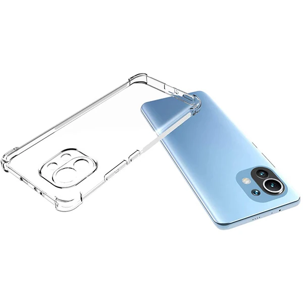 Xiaomi Mi 11 Kamera Korumalı Shockproof Darbe Emici Silikon Kılıf-(5775) - Şeffaf 2