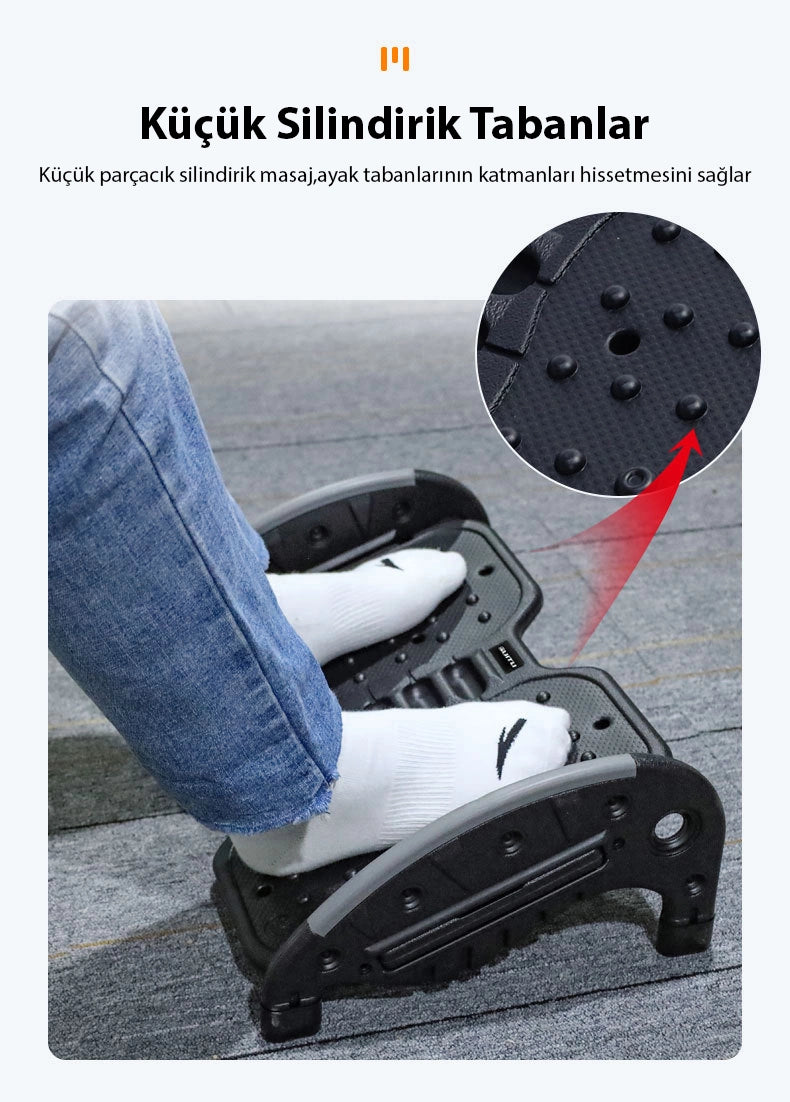 ALLY Masa Altı Ayaklık Masa Altı Ayak Desteği Ortopedik Ayak Standı-(5775) - Siyah