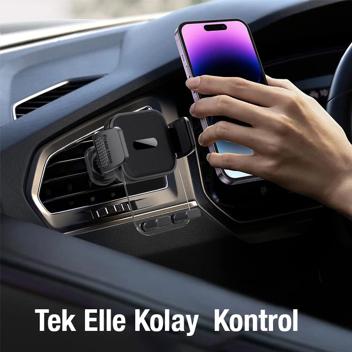 ALLY ML-217 Araç İçi Havalandırma Telefon Tutucu-(5775) - Siyah