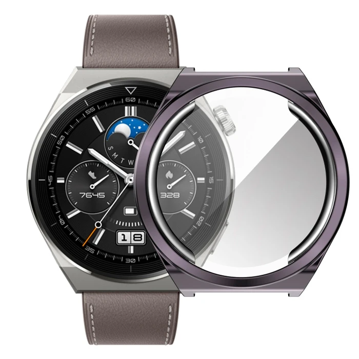 Ally Huaewei Watch GT 3 Pro 46mm Kılıf 360 Full Koruma Ultra İnce Silikon Kılıf-(5775) - Şeffaf 2