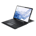 DUX DUCIS Galaxy Tab S8+ / S7+ / S7 FE İçin Ayrılabilir Bluetooth Klavye Touchpad PU Deri Kılıf-(5775) - Siyah