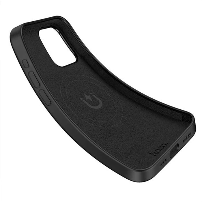 HOCO Pure Series iPhone 15 Pro Manyetik Silikon Kılıf-(5775) - Siyah
