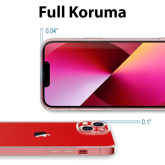 ALLY iPhone 14 Plus 6.7inç Crystal Clear Kamera Korumalı Sert PC Kılıf-(5775) - Şeffaf 2