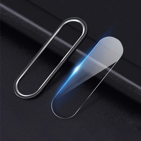Xiaomi Mi CC9/CC9E/ Mi A3 Kamera Koruma Metal Lens+ Kırılmaz Cam Set-(5775) - Siyah