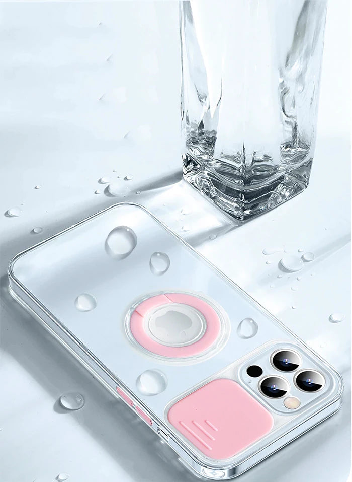 Ally iPhone 11 Pro 5.8inç Kılıf Sürgülü Kamera Lens Korumalı Yüzük Standlı Silikon Kılıf-(5775) - Siyah