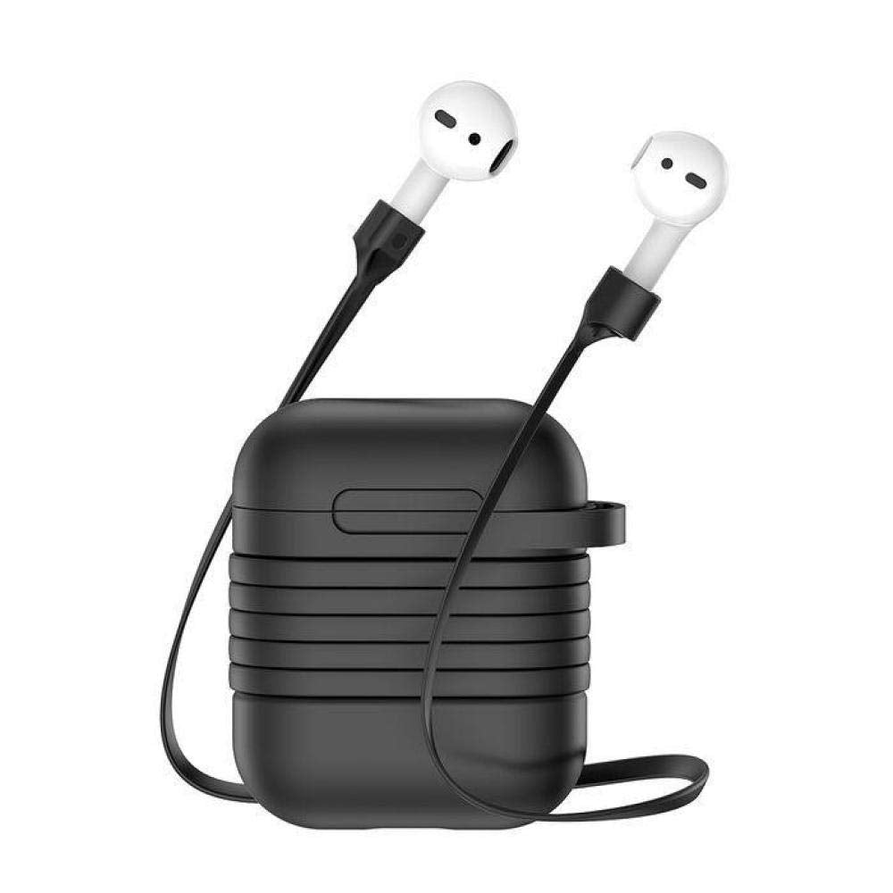 Baseus Airpods İçin Strap Kulaklık Askısı+ Silikon Kılıf-(5775) - Kırmızı