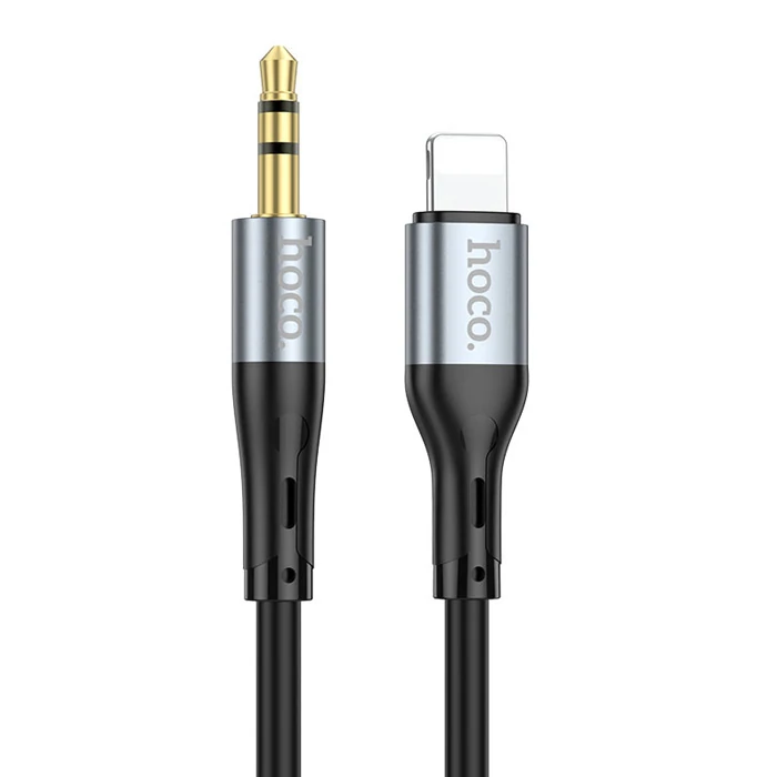 HOCO UPA22 iPhone Lightning to 3.5mm AUX Ses Aktarım Kablosu-(5775) - Siyah