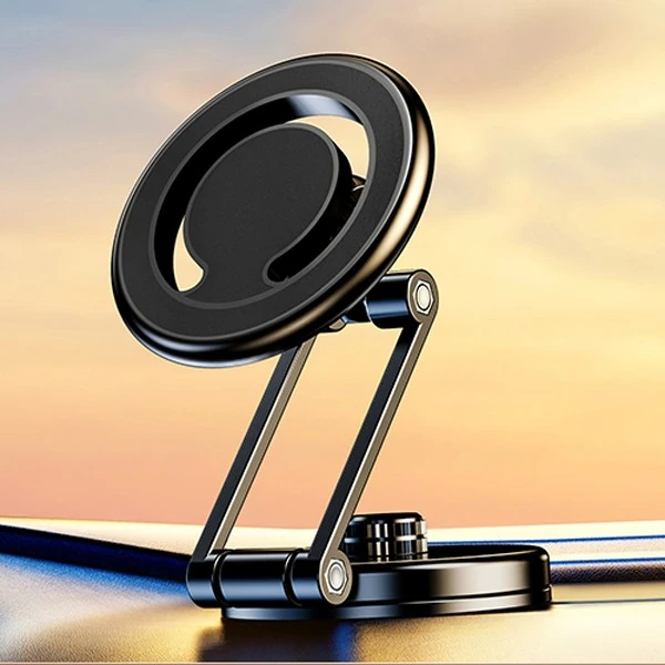 ALLY Masaüstü Ve Araç Torpido Üstü Manyetik Telefon Tutucu- Alüminyum-(5775) - Siyah