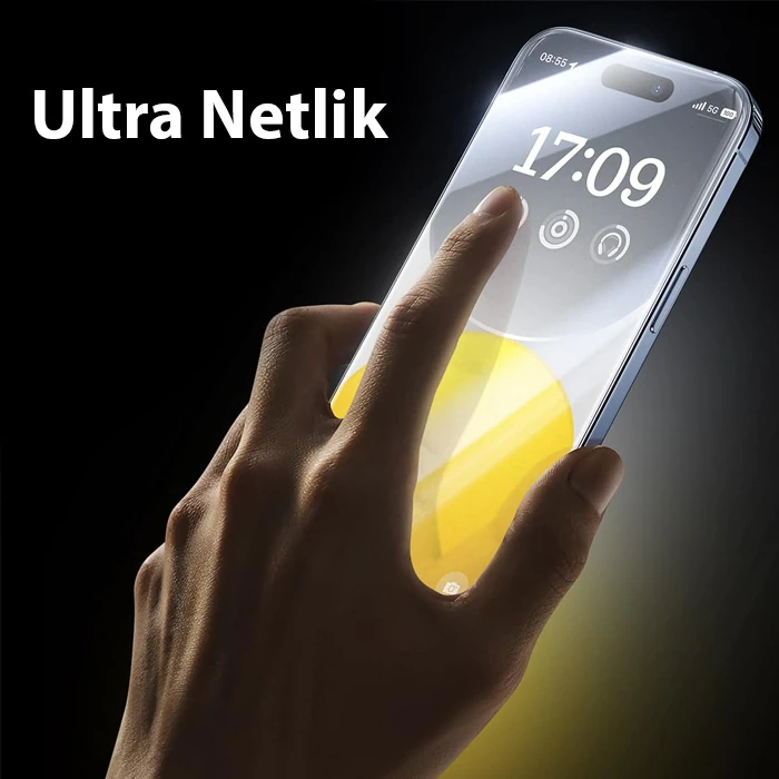 Baseus Crystalline iPhone 14 Pro için Parlama Önleyici Tempered Cam Ekran Koruyucu-(5775) - Şeffaf 2