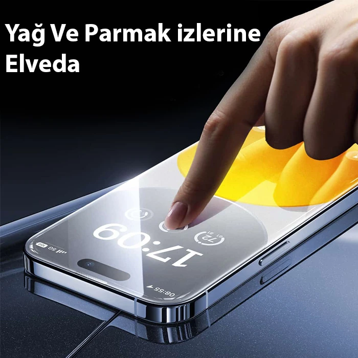Baseus Crystalline iPhone 14 Pro için Parlama Önleyici Tempered Cam Ekran Koruyucu-(5775) - Şeffaf 2