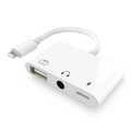 3in1 İPhone-İPAD lightning To Kulakılık ve Usb Kamera Okuyucu Otg-(5775) - Beyaz