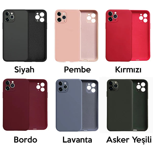 ALLY İPhone 11 Pro Max Kamera Korumalı Lansman Kılıf İçi Kadife Silikon Kılıf-(5775) - Asker Yeşili