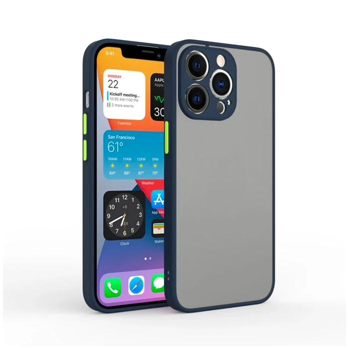 iPhone 12 Pro Max 6.7inç Kamera Korumalı Premium Silikon Kılıf-(5775) - Siyah