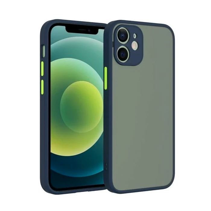 iPhone 12 6.1inç Kamera Korumalı Premium Silikon Kılıf-(5775) - Lila