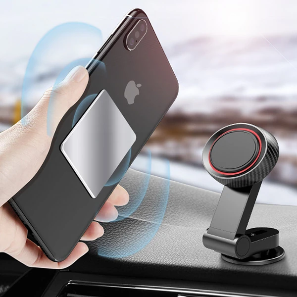 ALLY Mıknatıslı Araç Telefon Tutucu Cam ve Torpido Üstü-(5775) - Siyah