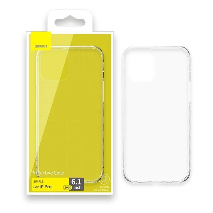 Baseus Simple Case İPhone 12 Pro 6.1 İnce Şeffaf Silikon Kılıf-(5775) - Şeffaf 2