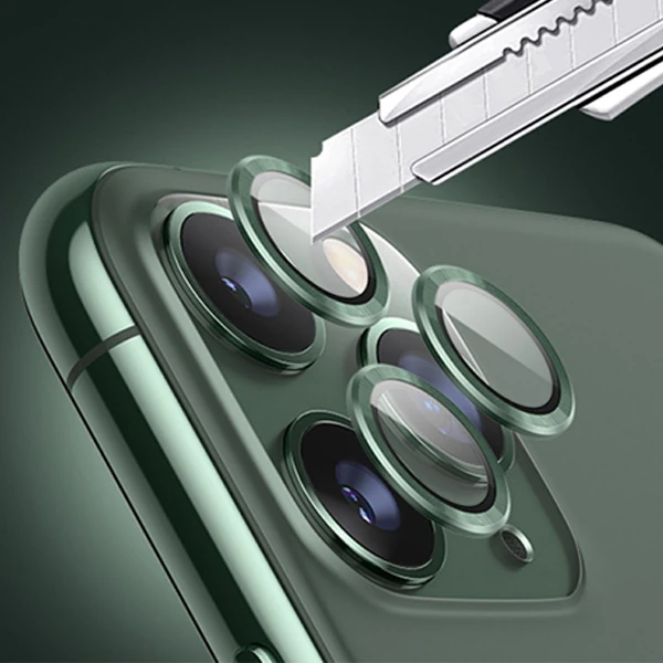 ALLY İPhone 11 Pro-11 Pro max Kamera Lens Koruyucu Aluminium 3 adet-(5775) - Gold