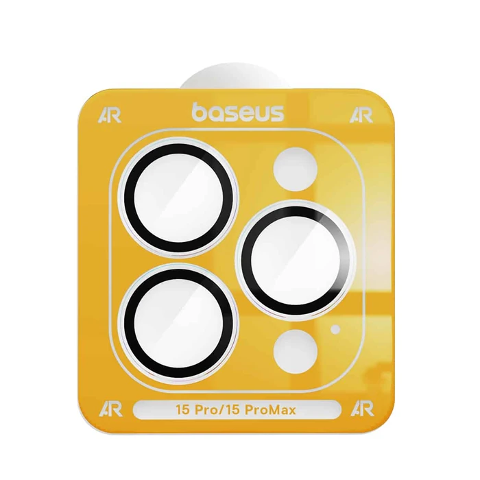 Baseus iPhone 15 Pro/15 Pro Max için Corning Serisi HD Cam Kamera Koruyucu-(5775) - Şeffaf 2