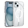 Hoco iPhone 15 Anti-Fall Darbe Önleyici Airbag Manyetik Magsafe Silikon Kılıf-(5775) - Şeffaf 2