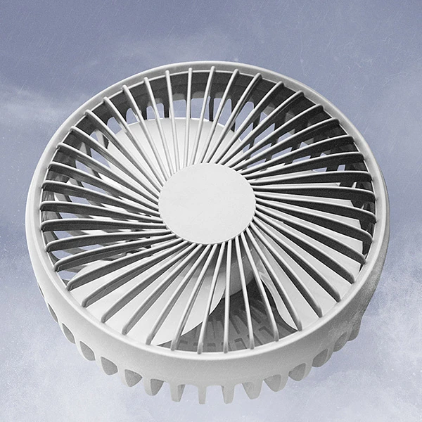 Ally Çift Başlıklı Araç Fanı Oto Fan Vantilatör R-8037-(5775) - Siyah
