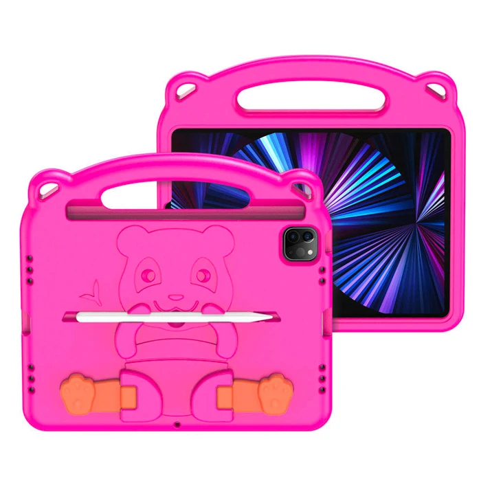 Dux Ducis Panda iPad Pro 11 (2018/2020/2021) iPad Air 4-5 Kılıf Çocuk Shockproof Standlı Taşınabilir-(5775) - Mavi
