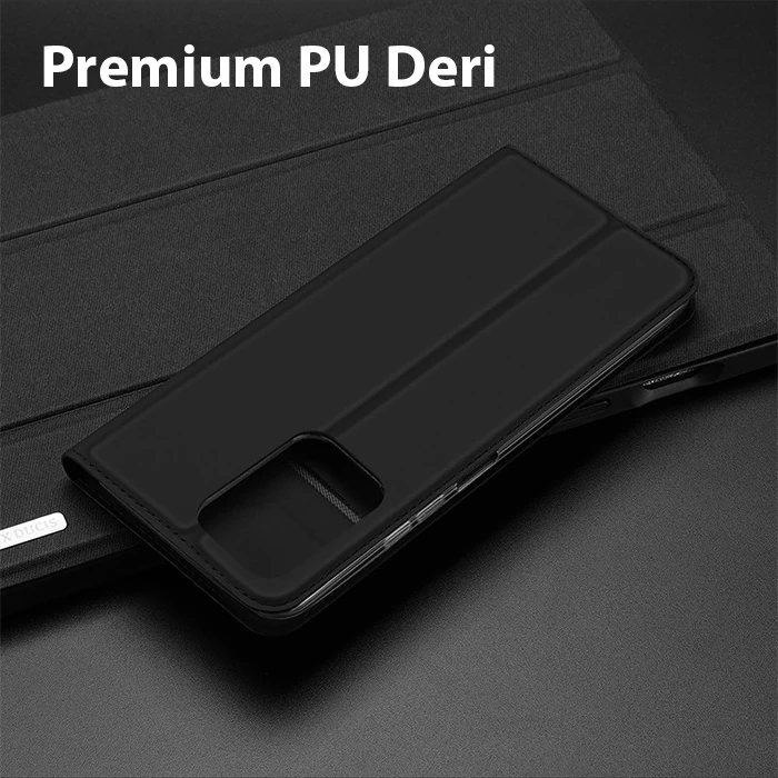 Dux Ducis Xiaomi Poco X5 5G Kılıf Skin Pro Series Flip Cover Kapaklı Kılıf-(5775) - Siyah