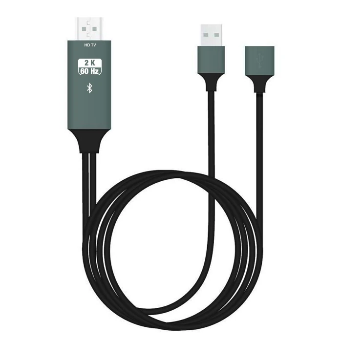 Ally Phone Usb HDTV Cable Lightning Type C hdmi kablosu-(5775) - Gri