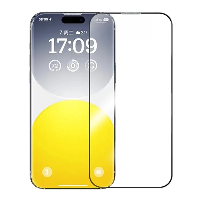 Baseus Schott iPhone 15 Plus HD Tempered Full Koruma Cam Ekran Koruyucu-(5775) - Şeffaf 2