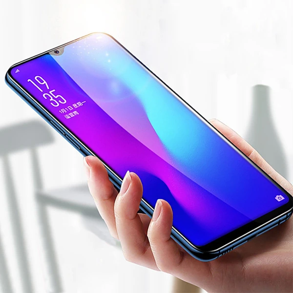 ALLY OPPO Realme C11 9D Full Glue Tempered Cam Ekran Koruyucu-(5775) - Siyah