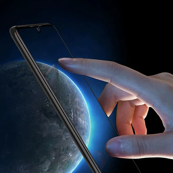 ALLY OPPO Realme C11 9D Full Glue Tempered Cam Ekran Koruyucu-(5775) - Siyah