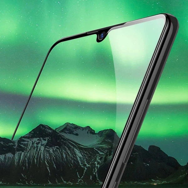 ALLY OPPO Realme C11 9D Full Glue Tempered Cam Ekran Koruyucu-(5775) - Siyah