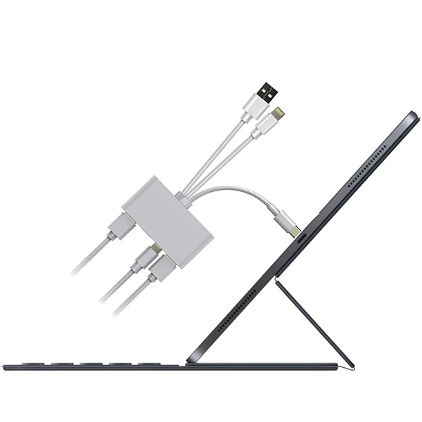 ALLY 3 İN1  İPhone+Usb C+ Usb A Kamera Okuyucu Kart Okuyucu-(5775) - Beyaz