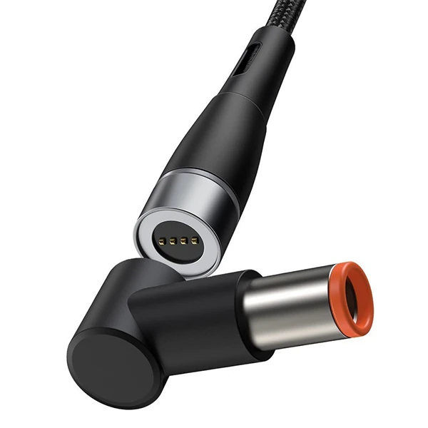 Baseus Zinc Manyetik Type-C to DC Round (79x55mm) Lenovo Laptop Şarj Kablosu 100W 2m-(5775) - Siyah