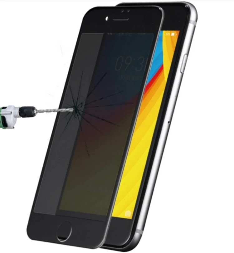 iPhone SE3-SE2 İPhone 8-7 3D Full Privacy Gizlilik Kırılmaz Cam Ekran Koruyucu-(5775) - Beyaz