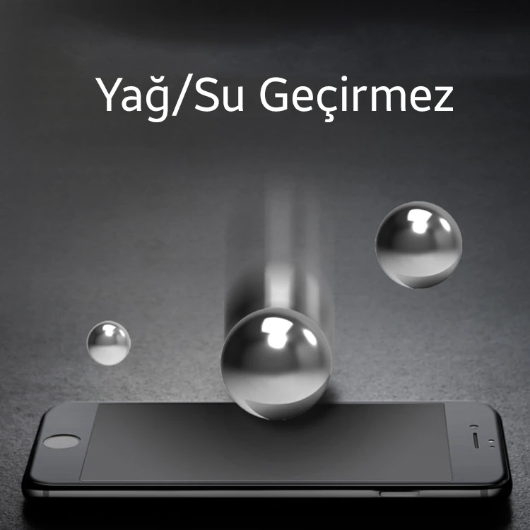 iPhone SE3-SE2 İPhone 8-7 3D Full Privacy Gizlilik Kırılmaz Cam Ekran Koruyucu-(5775) - Beyaz