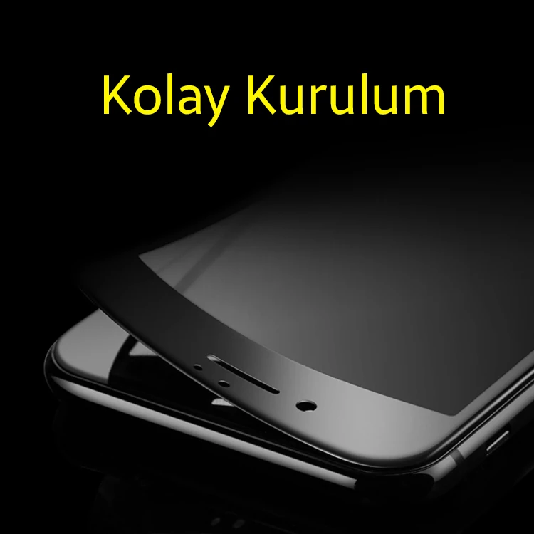 iPhone SE3-SE2 İPhone 8-7 3D Full Privacy Gizlilik Kırılmaz Cam Ekran Koruyucu-(5775) - Beyaz